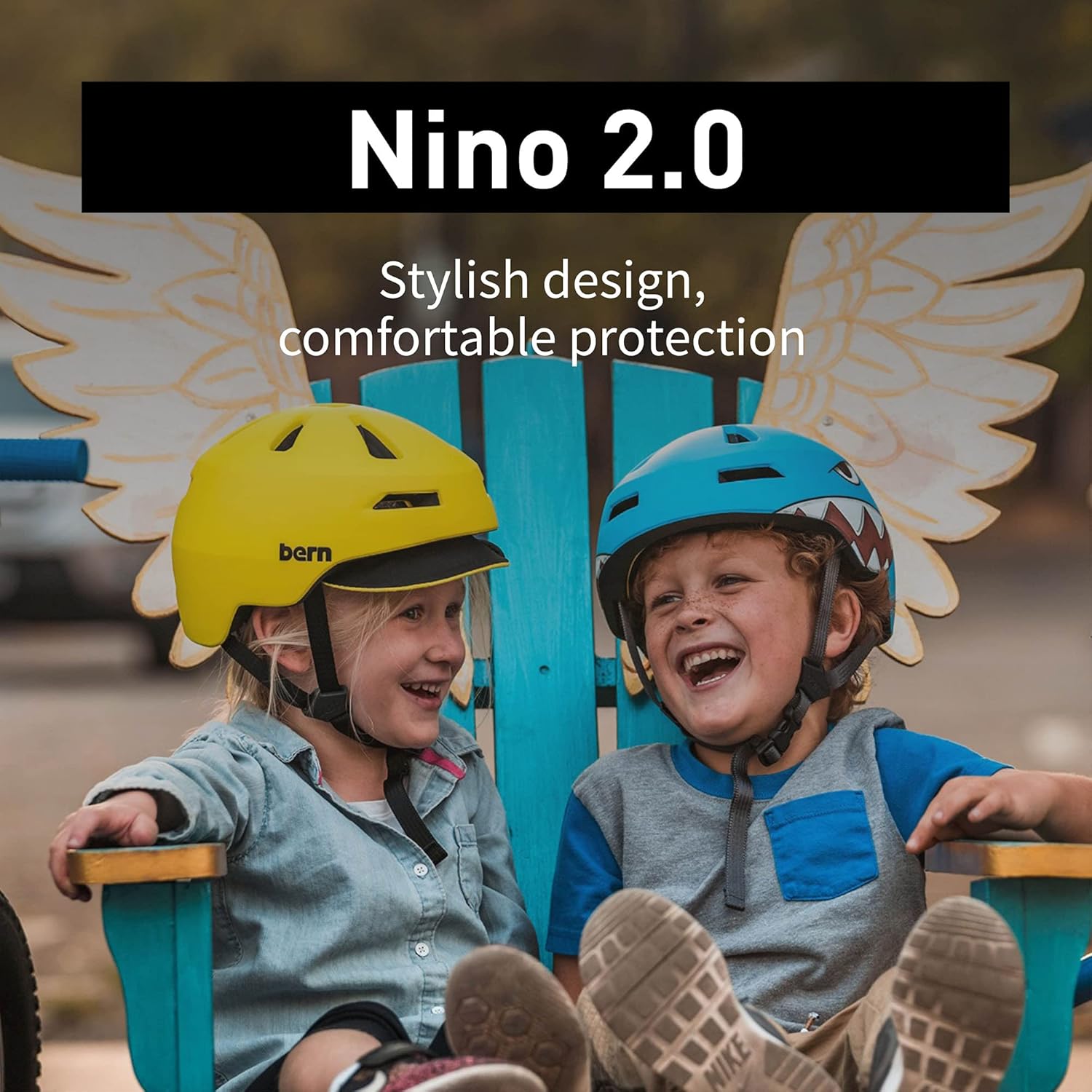 Bern, Nino 2.0 Kids Bike Helmet, Matte Grapefruit, Medium Pack of 2