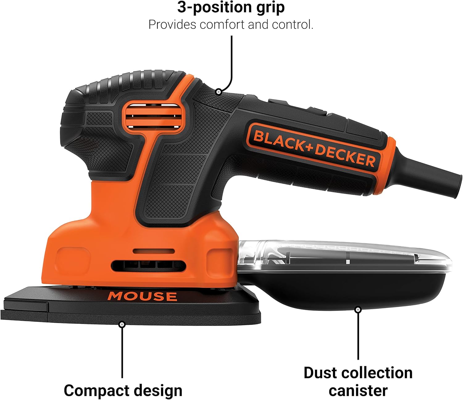 BLACK+DECKER MOUSE 1.2 Amp Electric Detail Sander (BDEMS600)