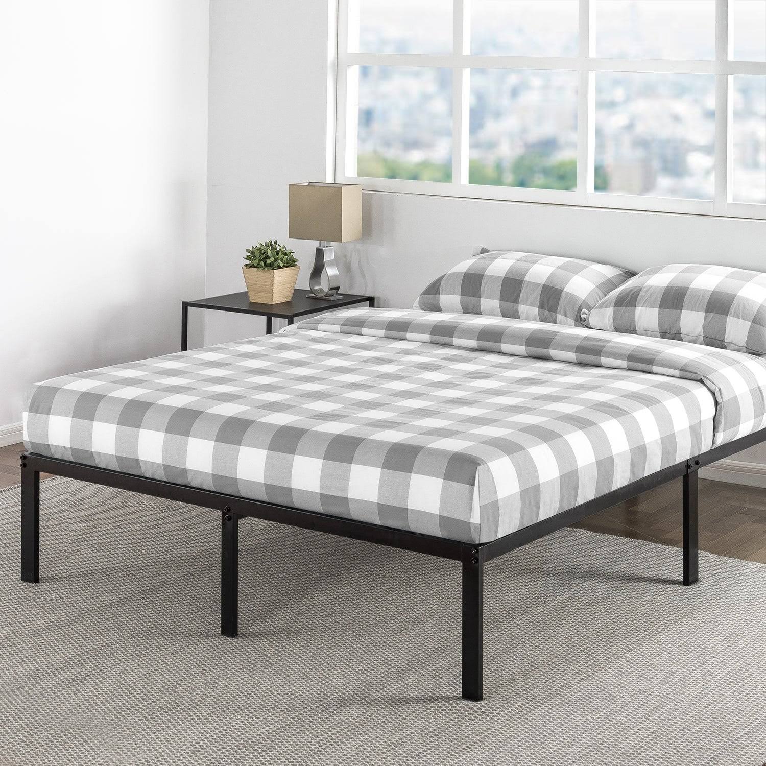 Metal Platform Bed Frame - Twin XL - Black