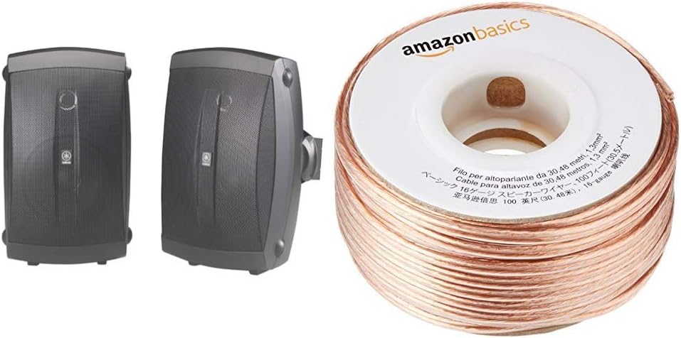 Yamaha NS-AW150BL 2-Way Indoor/Outdoor Speakers (Pair, Black) - Wired