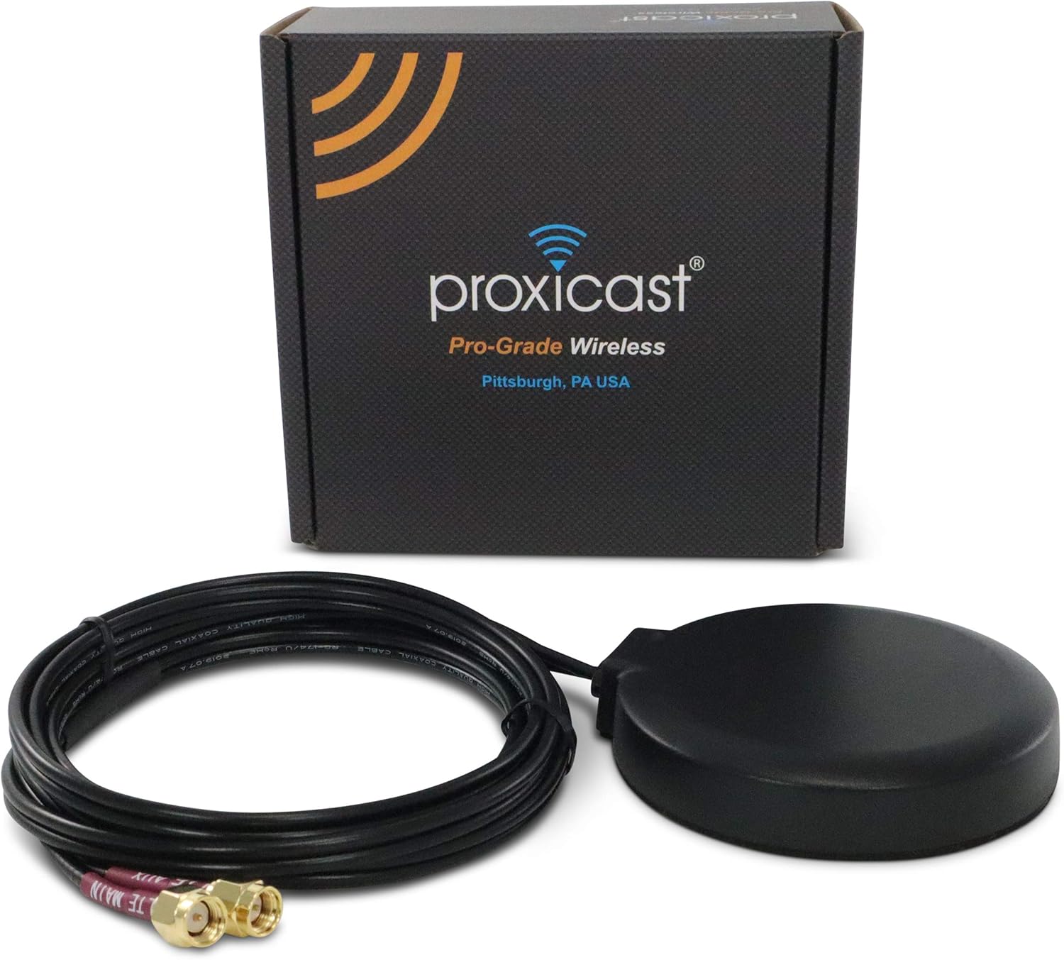 Proxicast Ultra Low Profile MIMO 3G / 4G / LTE Omni-Directional Screw-Mount Antenna for Verizon, AT&T, Sprint (and Others) Modems & Routers with SMA External Antenna Jacks Pack of 2