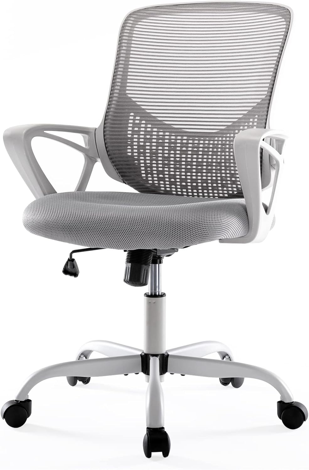 Home Office Chair Ergonomic Computer Desk Chair Mesh Mid-Back Height Adjustable Swivel Chair with Armrest