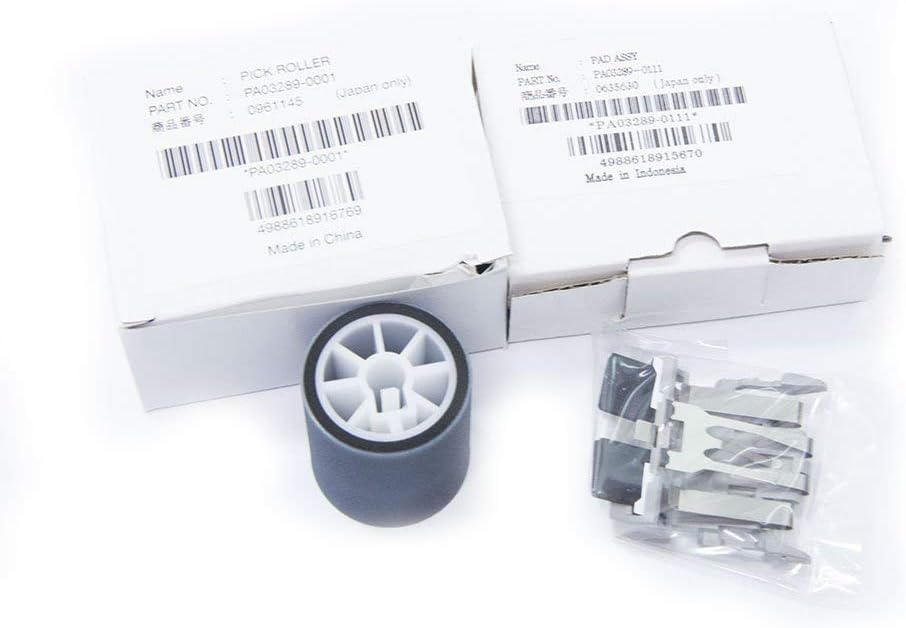 YANZEO Scanner Pick Roller and Pad Assy PA03289-0001 PA03289-0111 Compatible with fi-6010N 6000NS fi-5120C fi-5220 fI-4220 Pack of 2