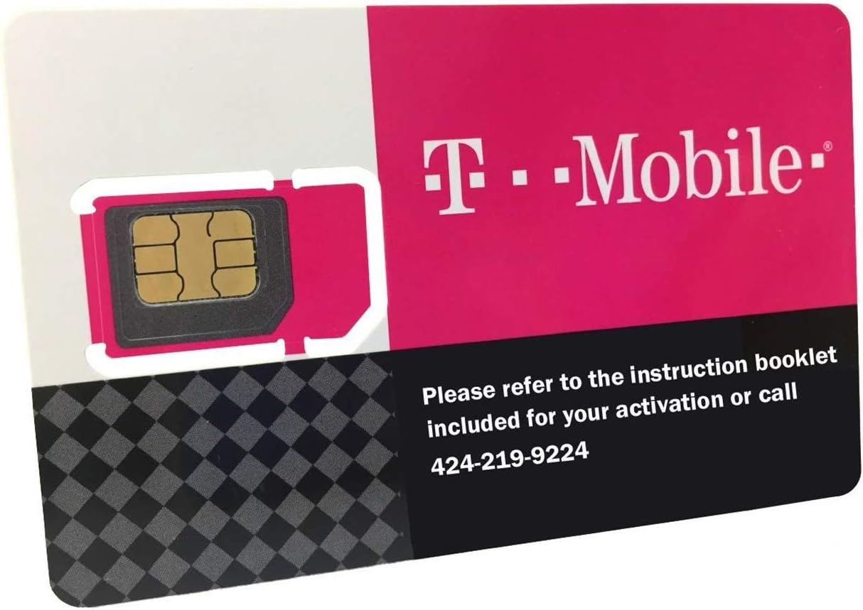 T-Mobile Prepaid SIM Card Unlimited Talk, Text, and Data in USA for 30 Days Pack of 2