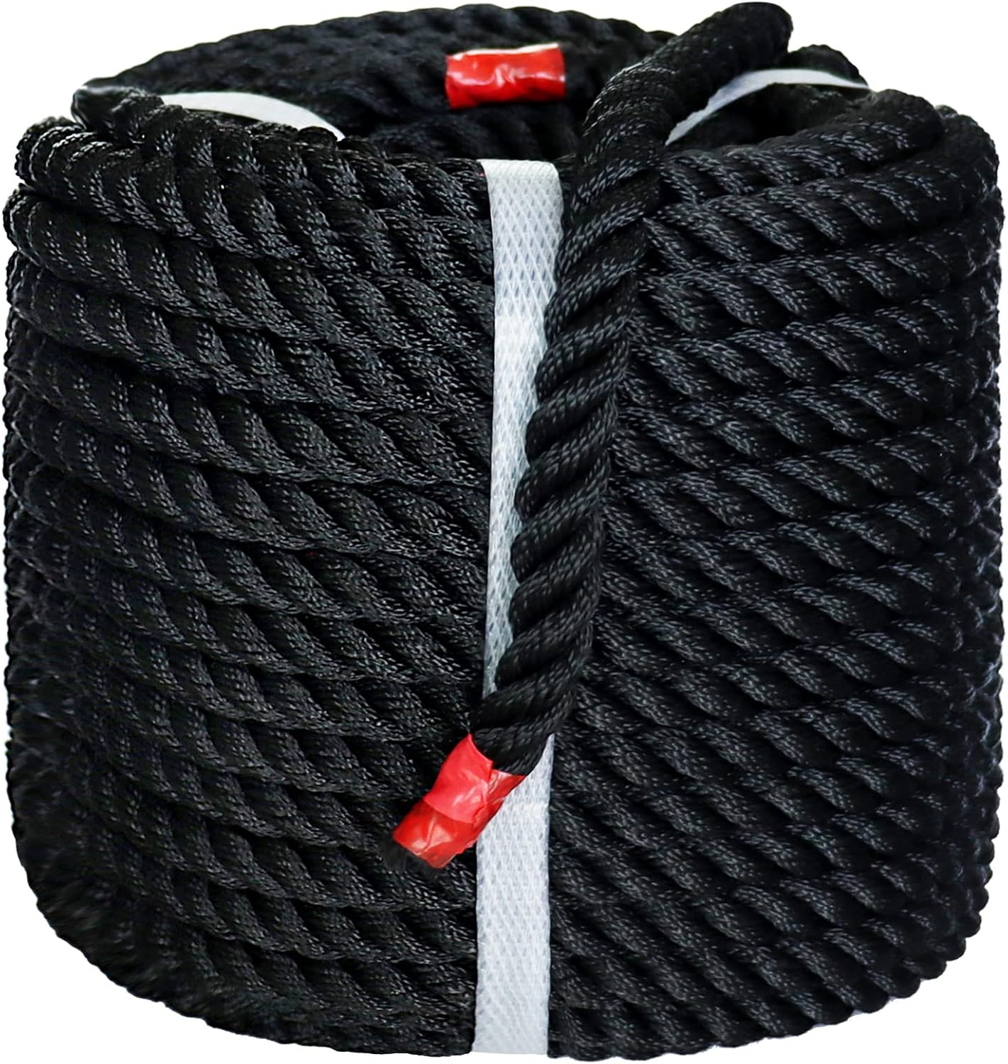 Black Twisted Polyester Arborist Rope ( 1/2 inch x 100 feet ), Strong Tree Climbing Rope Bull Rope for Swing, Sailing, Camping, Pulling, Tree Work Pack of 2