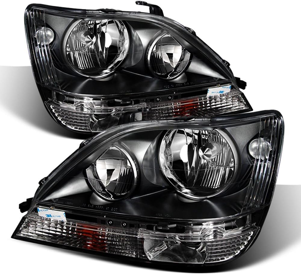 ACANII - For Blk 1999-2003 Lexus RX300 Headlights lamps Lights Driver + Passenger Side 99 00 01 02 03