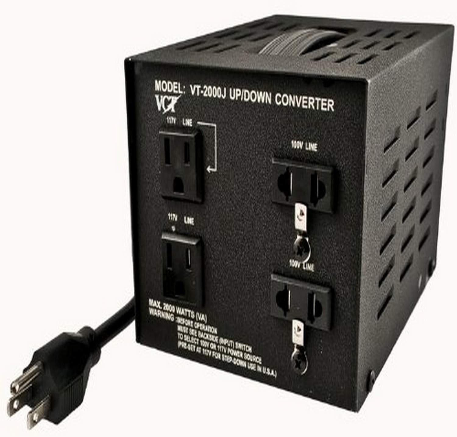 VCT VT-500J - Japanese Step Up/Down Voltage Transformer Converts Japan 100 Volts To 110V OR Vice Versa - 500 Watt Pack of 2