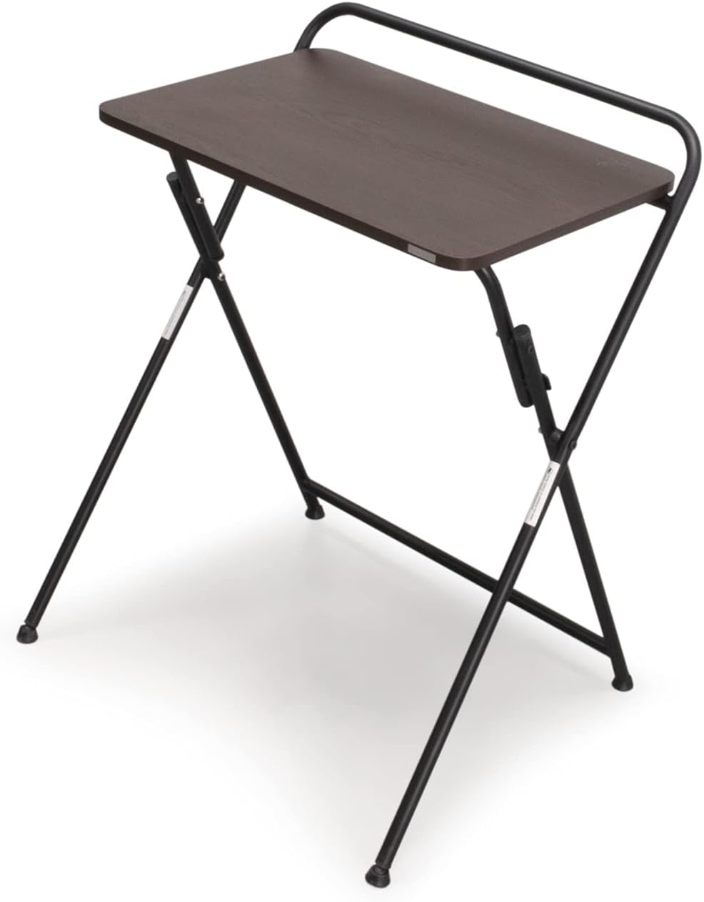 SOFSYS Modern Folding Desk for Small Space, Computer Gaming, Writing, Student and Home Office Organization, Industrial Metal Frame with Premium Desktop Surfaces, Oak/White