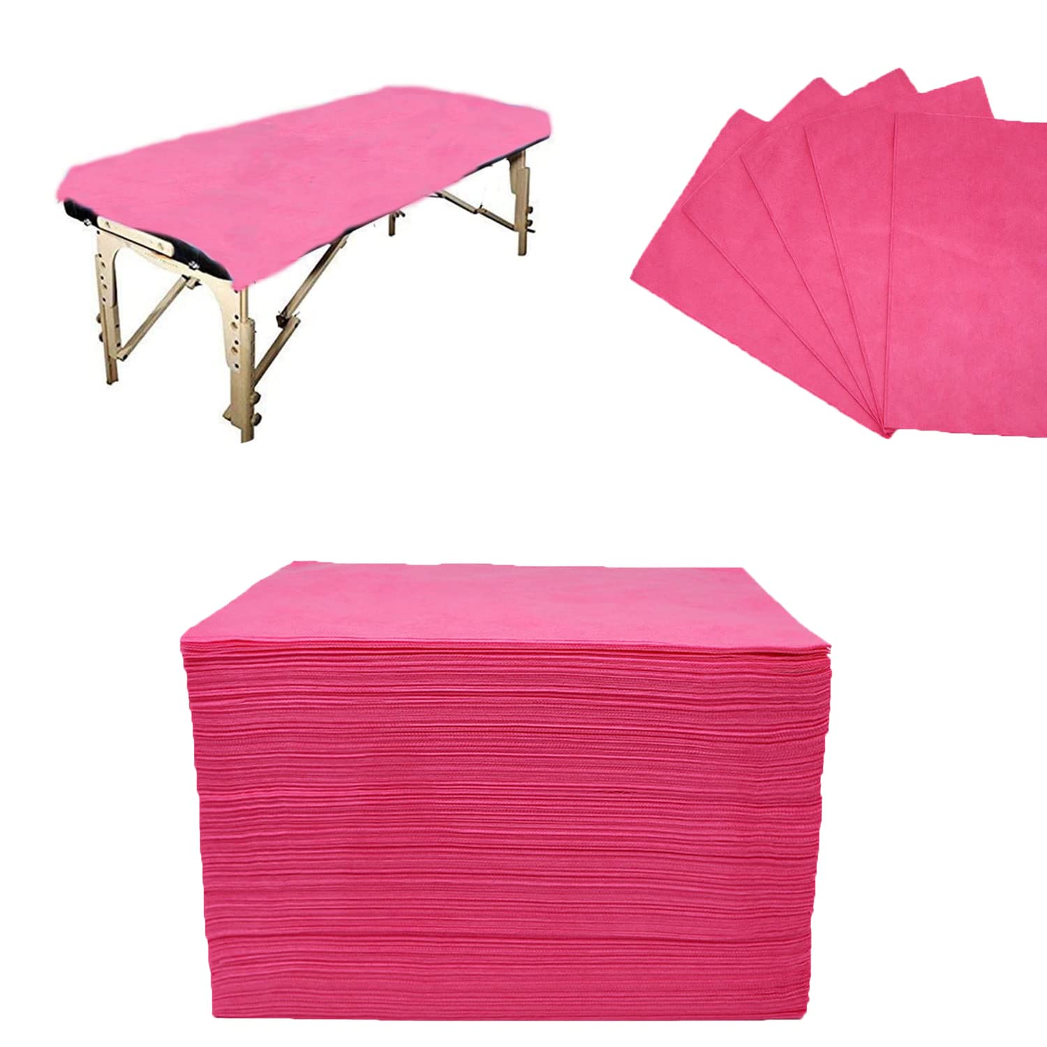 80PCS Massage Table Sheets, Disposable Massage Bed Covers, Disposable Bed Sheets, Massage Disposable Sheets for Massage Table, Beauty Salon, Hotels,Tattoo, Non-Woven Fabric 71