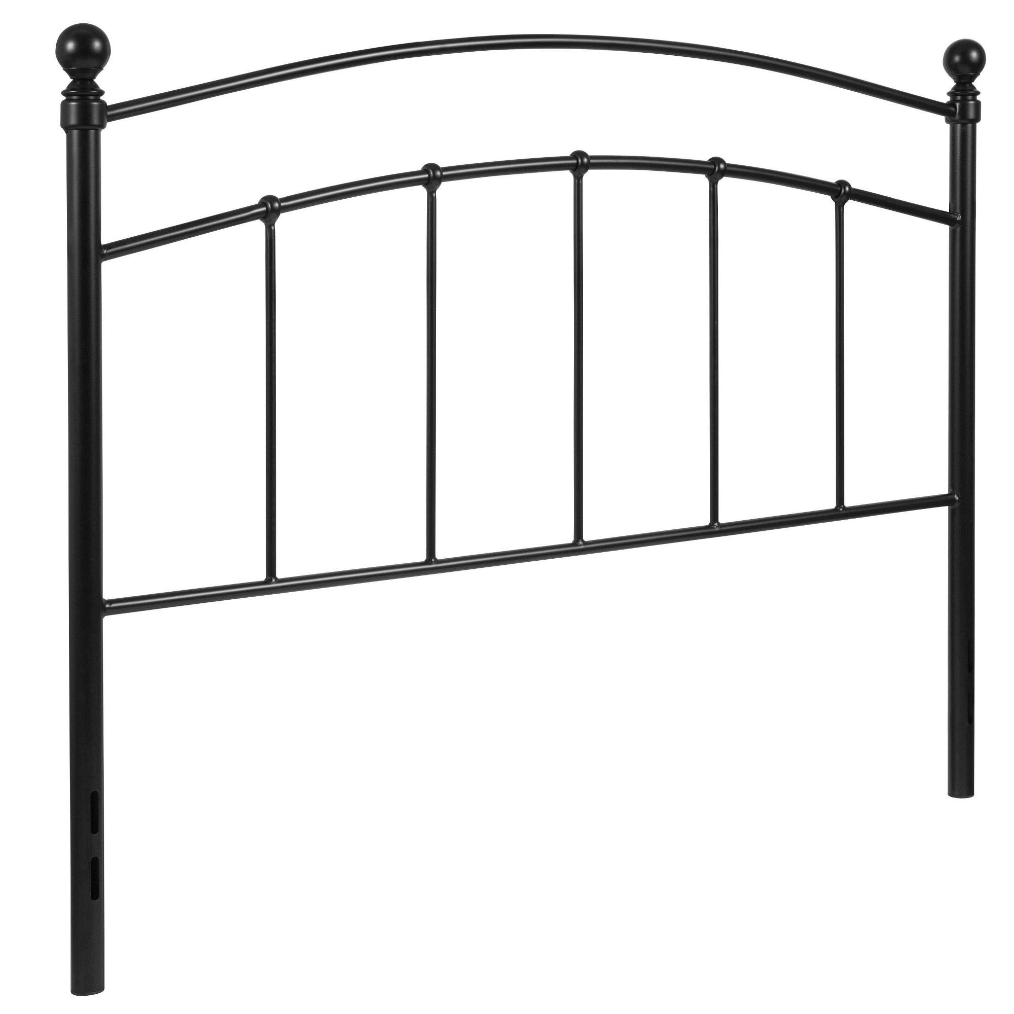 Full Woodstock Decorative Metal Headboard Black - Riverstone Furniture
