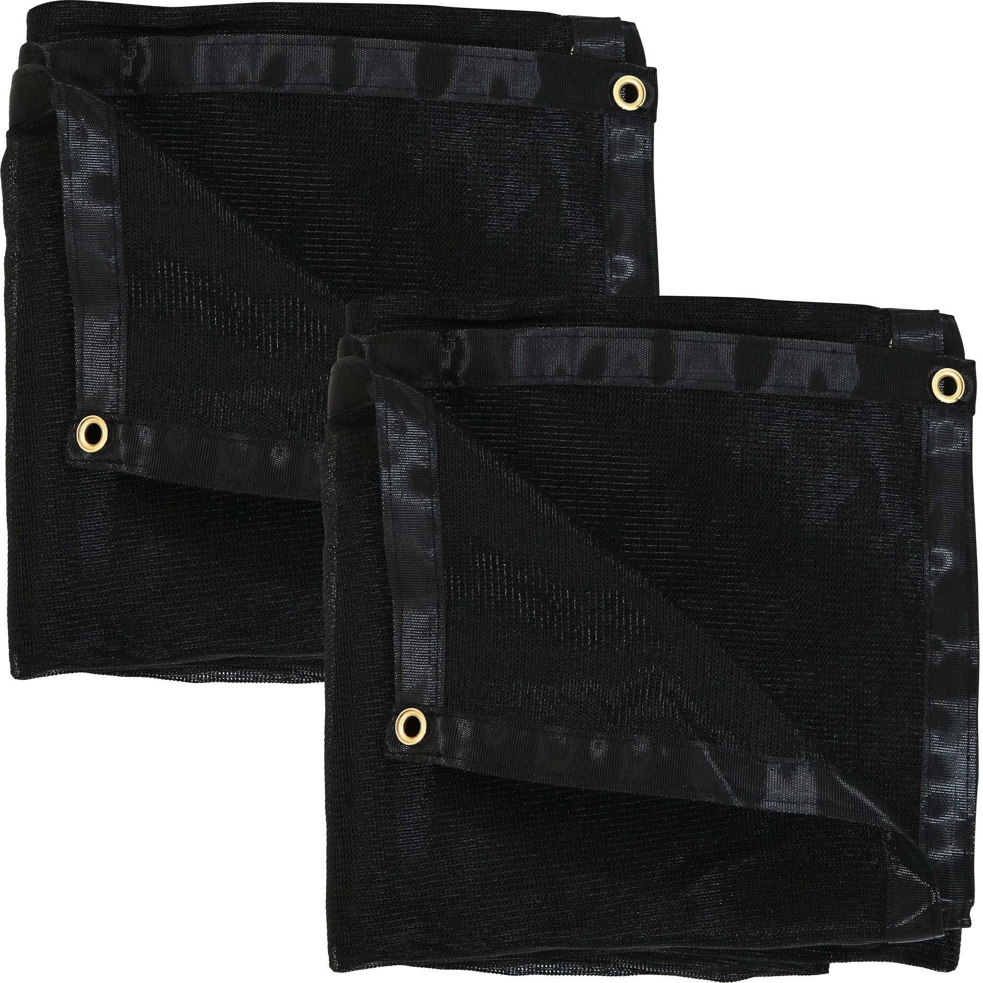 Sunnydaze 12' x 20' 2 Multi-Purpose UV-Resistant Polyethylene Black Mesh Tarps