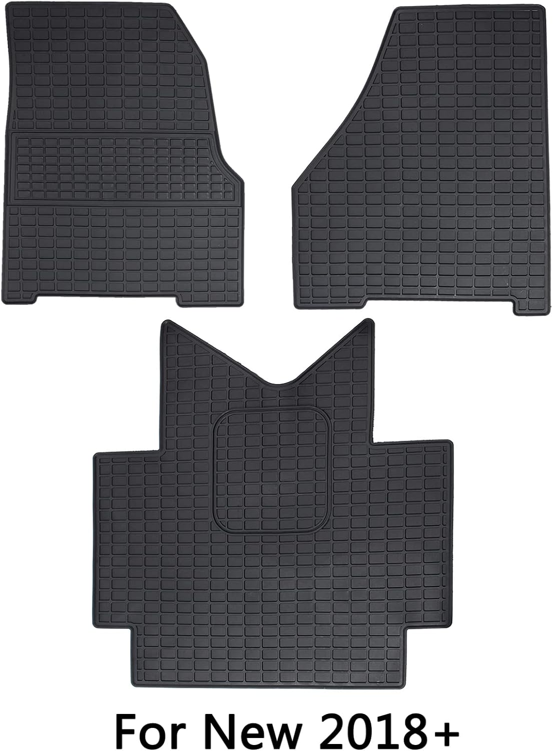 Floor Mats Compatible with Freightliner Cascadia New 116&126 2018+ SHINJEW Truck Floor Rubber Mats Cargo Liners for Freightliner Cascadia Accessories All-Weather Guard Heavy Duty Includes 3PCS Set