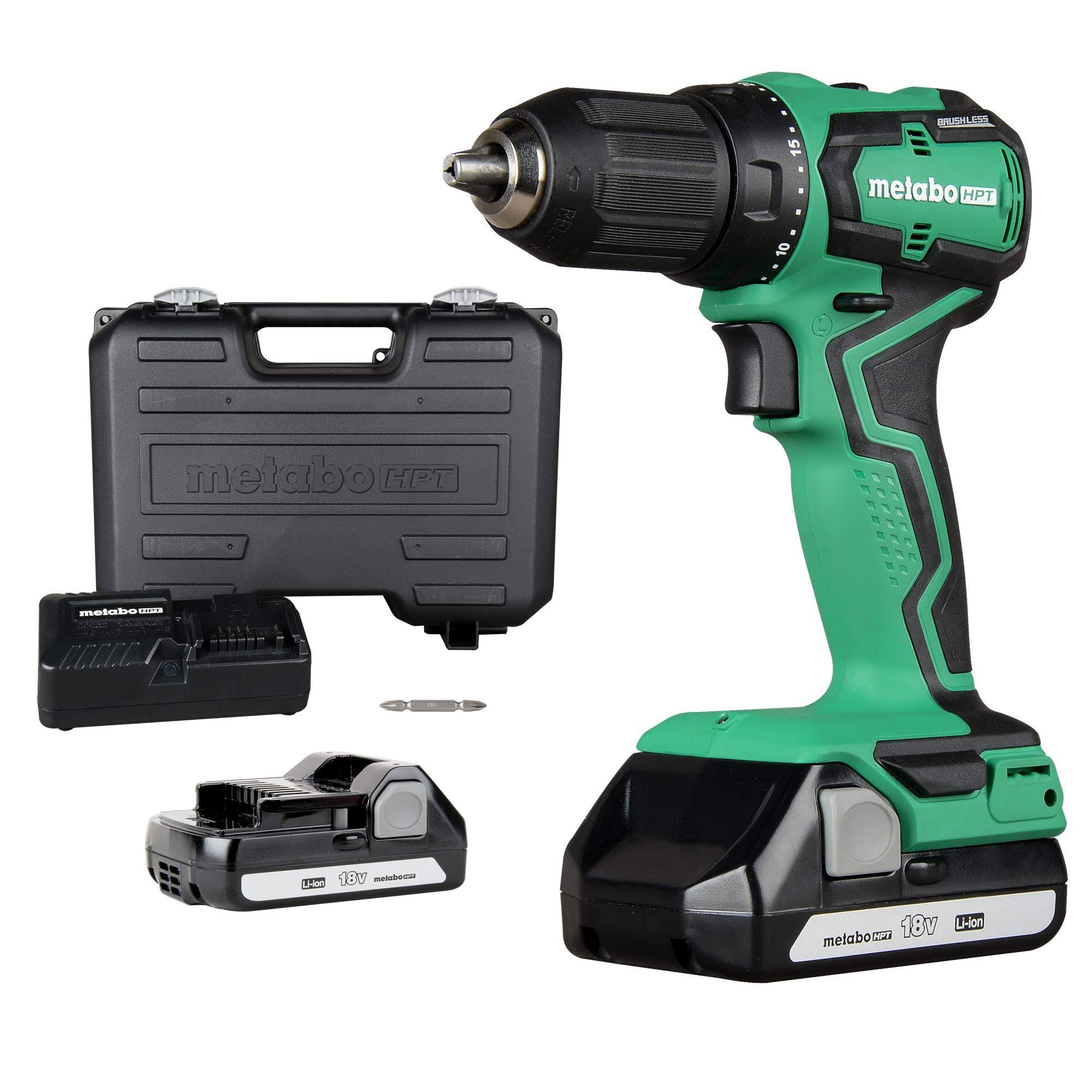 Metabo HPT (was Hitachi Power Tools) 18-Volt 1/2-in Keyless Brushless Cordless Drill (Charger Included and 2-Batteries Included)