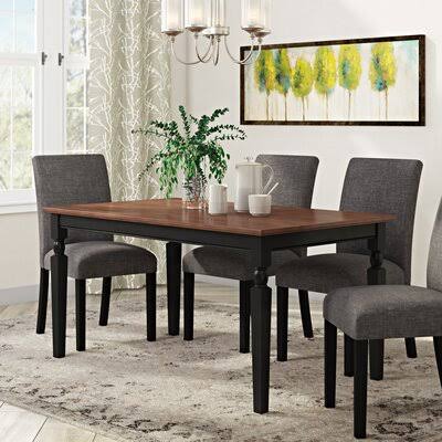 Winston Porter Carrol Dining Table, Black