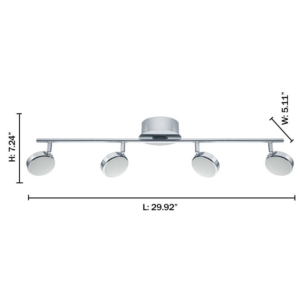 Eglo Salto - 29.88 17.6W 4 LED Track Light Chrome/Satin Finish 95632A
