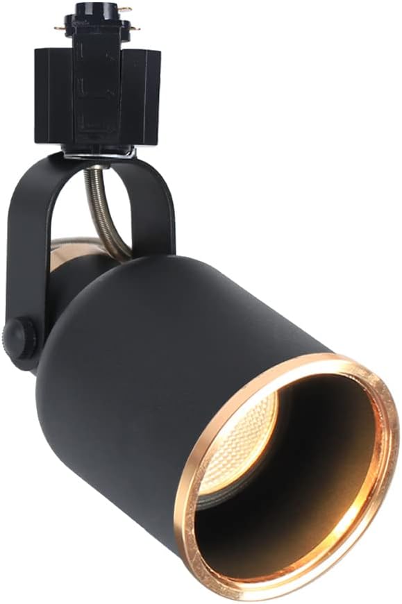 Aisilan LED GU10 Bulb Dimmable H Type Track Lightling Heads Adjustable Angle Track Light Fixture Black Aluminum Spotlight CRI90+ 7W 3000K for Hallway Kitchen Living Room GD155B7W3KDim