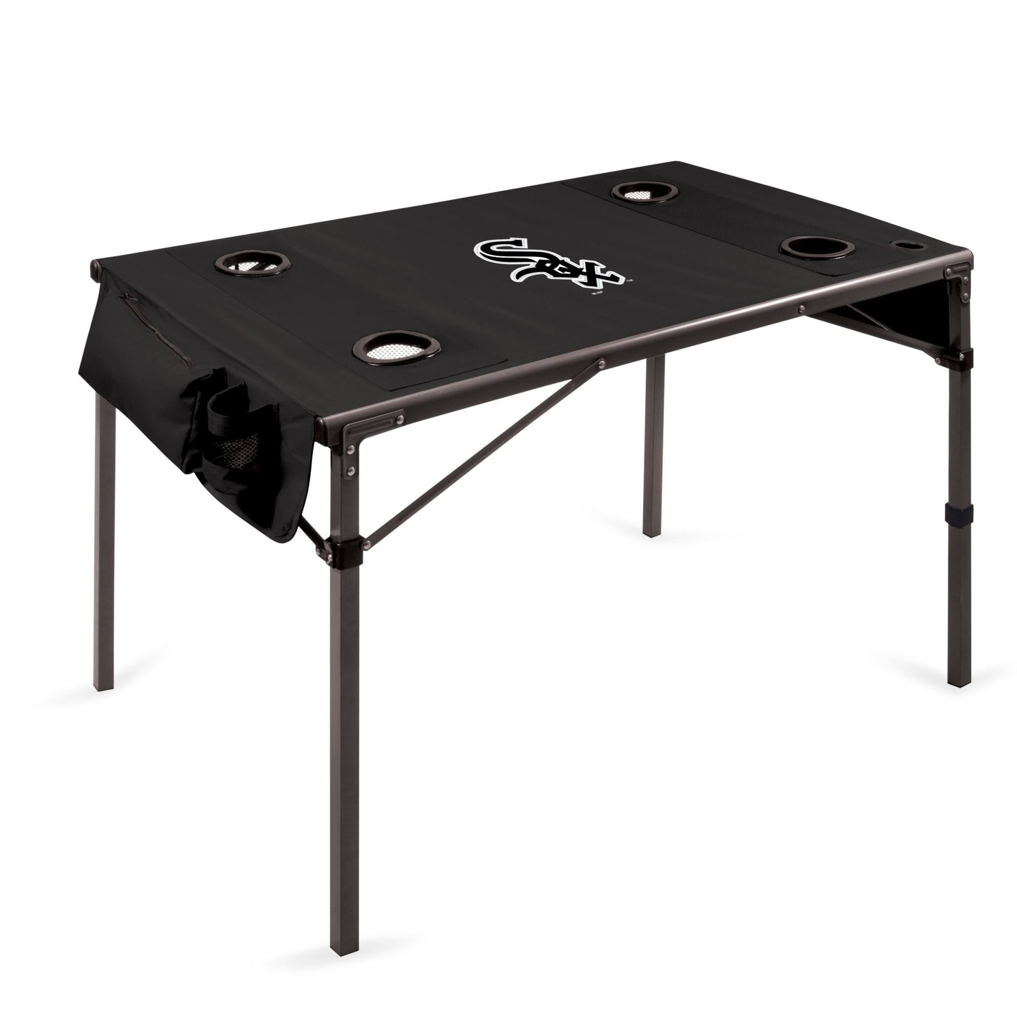 Black Chicago White Sox Portable Folding Travel Table