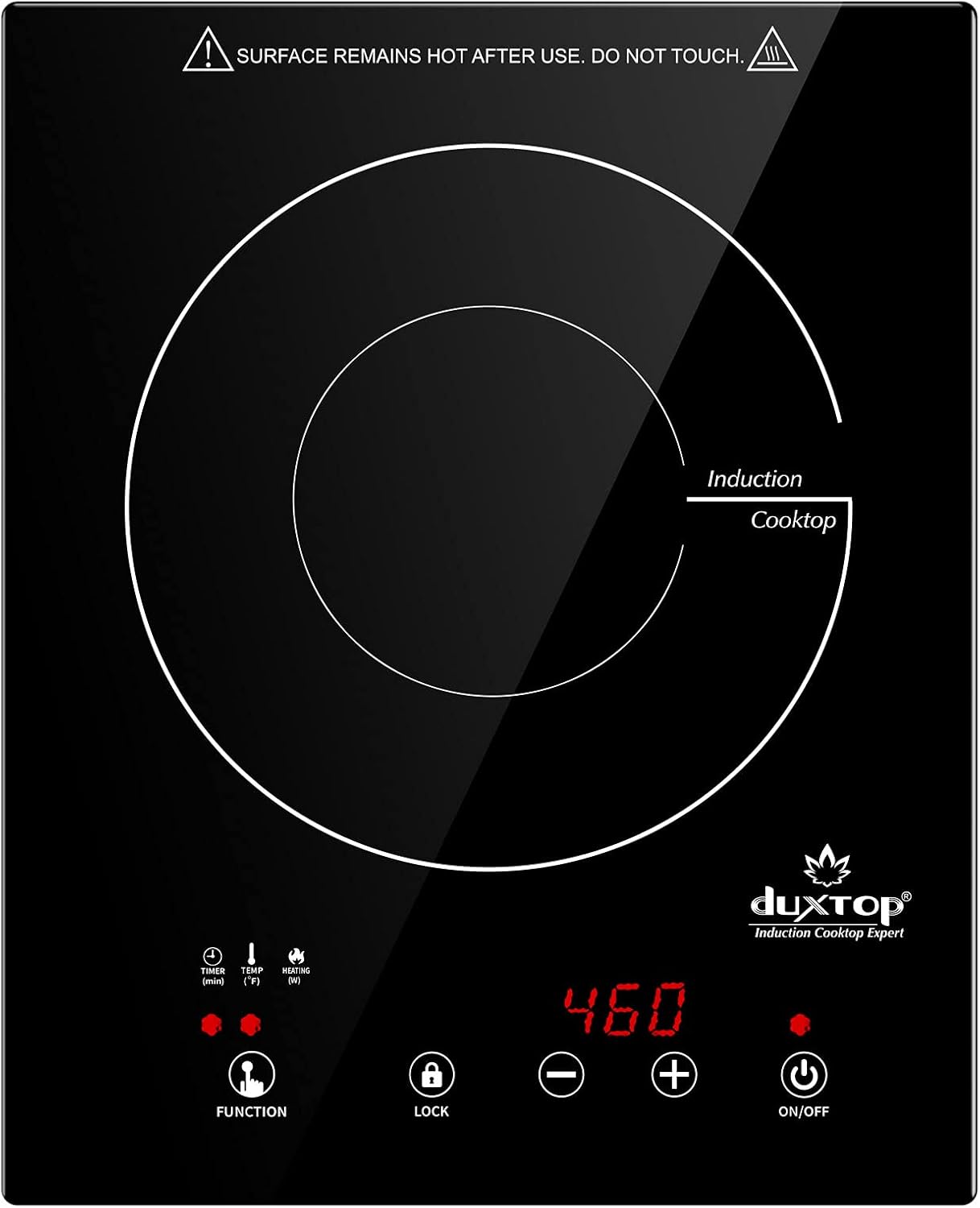Duxtop Built-in Countertop Burner, Portable Induction Cooktop, Sensor Touch Induction Burner, 170-Minute Timer, Safety Lock, 1800W BT-200T1/8600BI Pack of 2