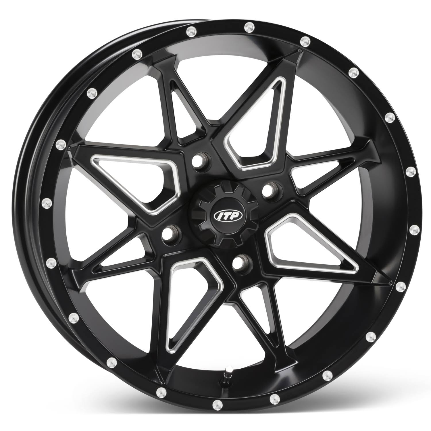 Itp Tornado Wheel 14x7 - 4/110 - 2+5 Matte Black, Milled