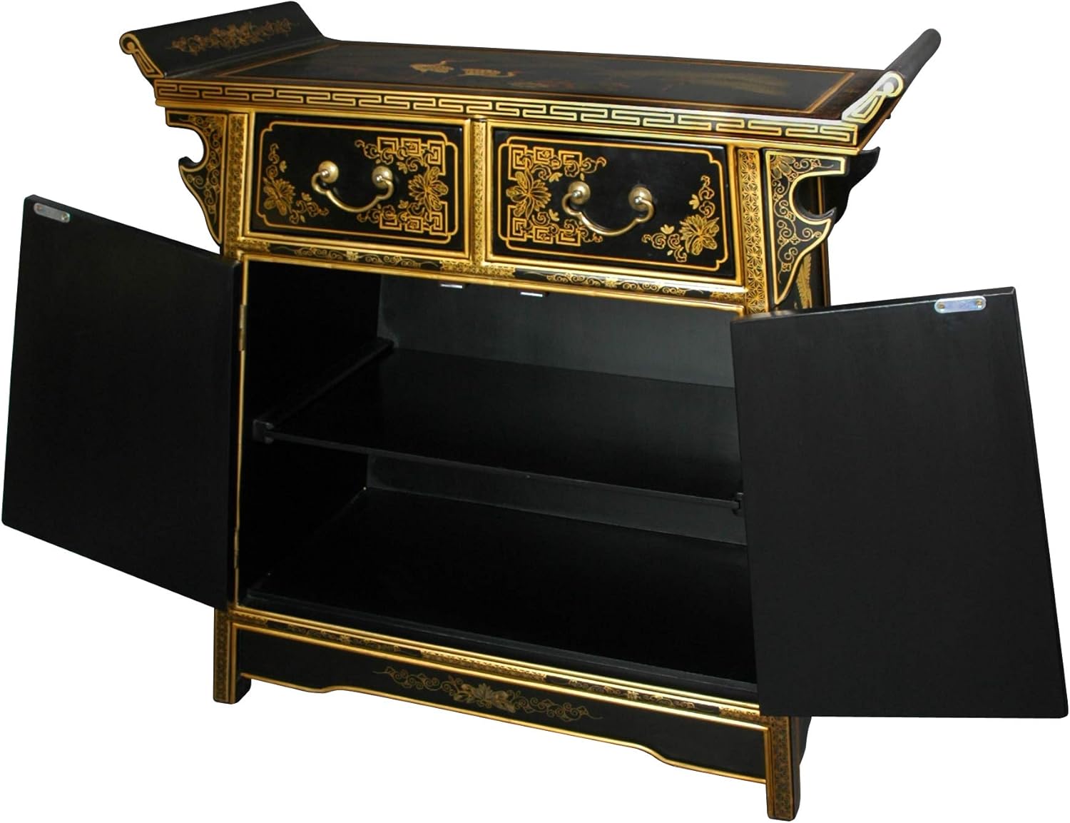Oriental Furniture Lacquer Altar Cabinet