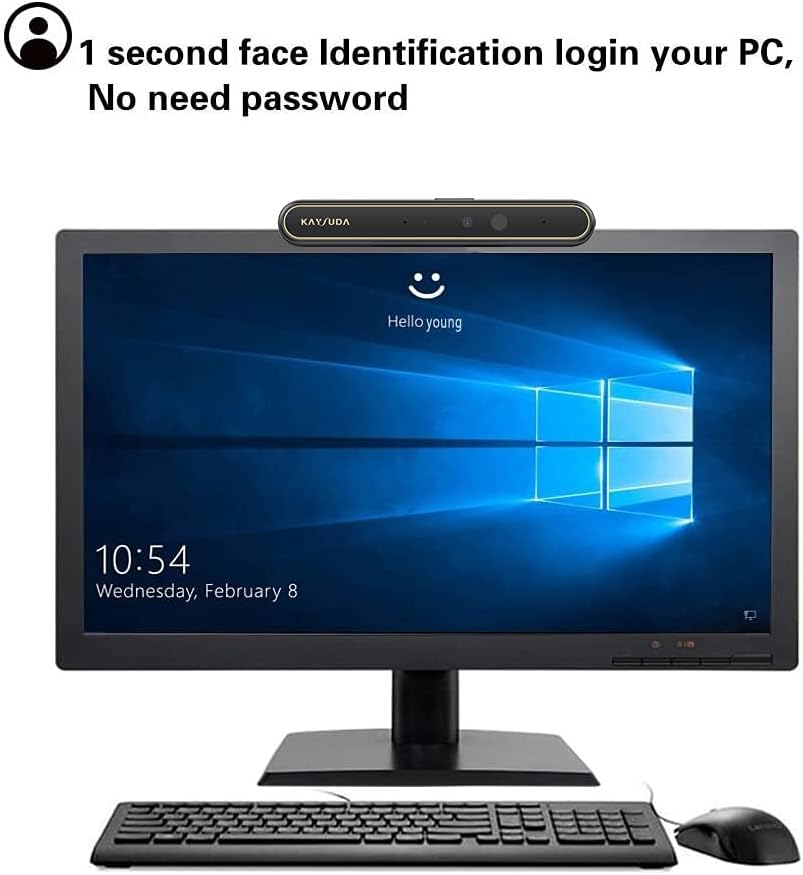 Kaysuda Face Recognition USB IR Camera for Windows Hello Windows 10 System, RGB 720P Webcam with Dual Microphone for Streaming Video Conference and YouTube Recording for Windows Pack of 2