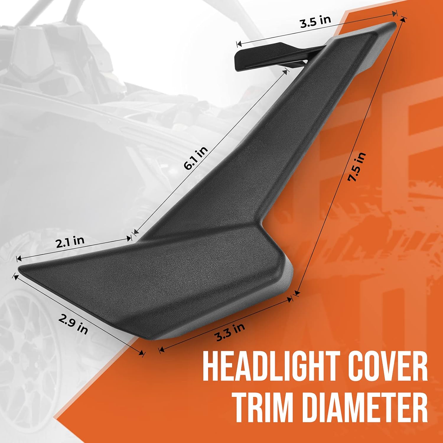 Kemimoto Maverick X3 Left and Right Front Headlight Cover Trim with OEM style Compatible with Can Am Maverick X3, X3 Max, XRS, XDS 2021-2017, replace OEM Part 705010628 705010629 Pack of 2