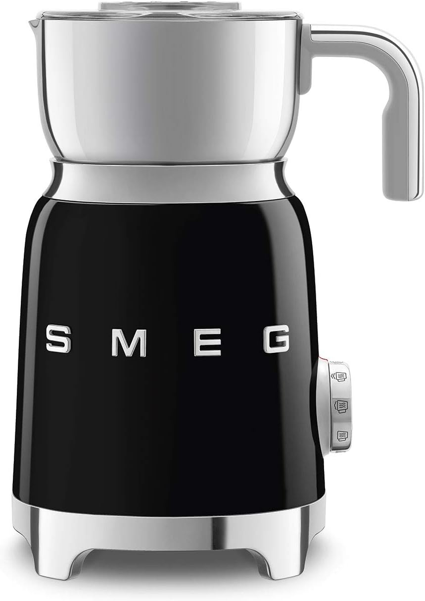 Smeg 50's Retro Style Aesthetic Milk Frother, MFF01 (Black)