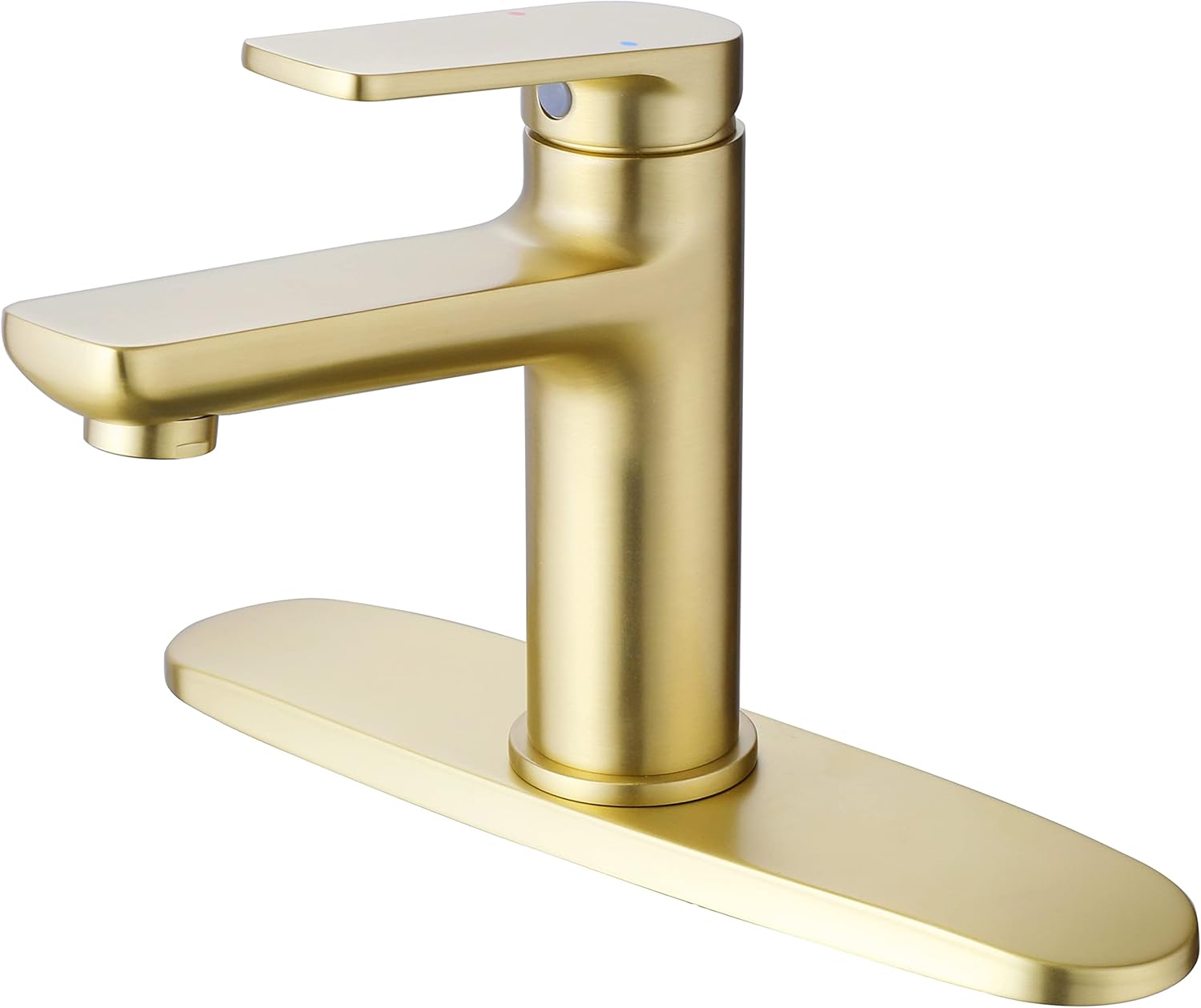 HMEGAO Matte Black Bathroom Sink Faucet, Single Handle Faucet for Bathroom Sink,1 Hole or 3 Holes Vanity Faucet,Modern Basin Faucet with 10 Inch Deck Plate,Bathroom Faucet Set Supply Hoses Lead-Free