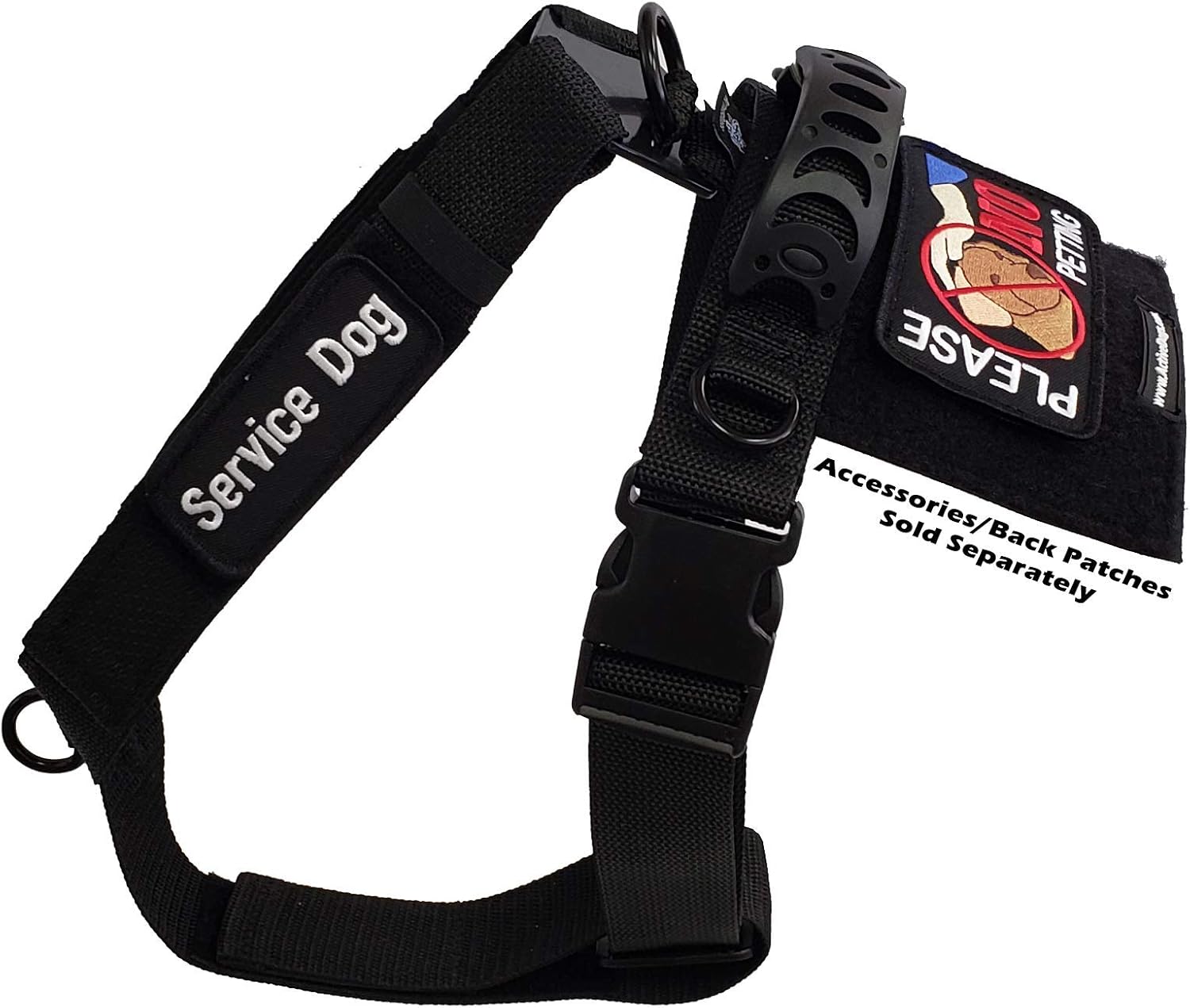 ActiveDogs No-Pull Service Dog Adjustable Strap Harness - Medium/Large Girth 22