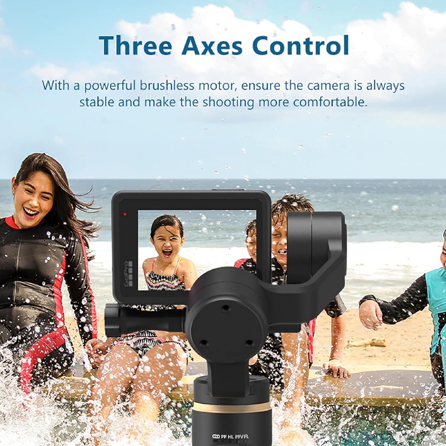 INKEE 3-Axis Handheld Gimbal Stabilizer Anti-Shake with Tripod Vertical/Horizontal Time-Lapse Shooting Compatible for GoPro 9/8/7/6/5,Insta360,One R,OSMO Action