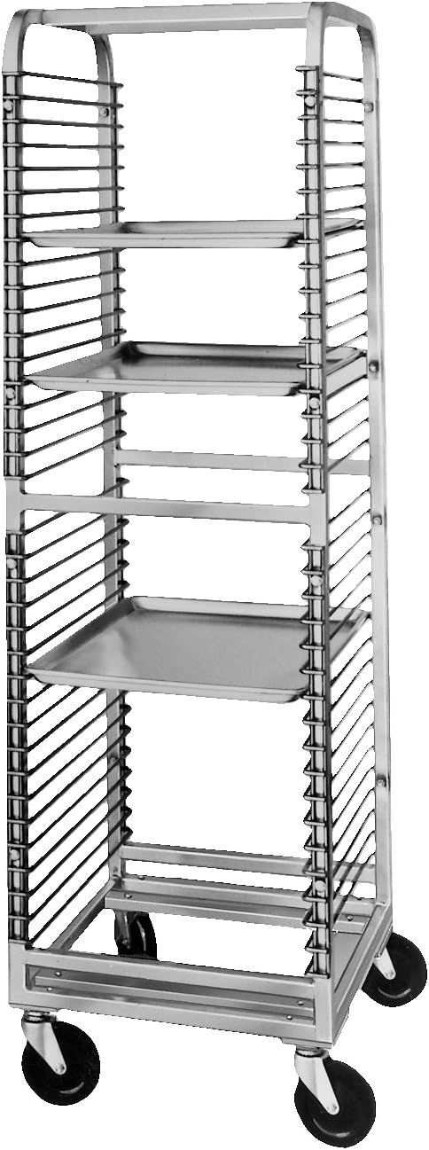 Channel Manufacturing 566NS 33 Pan Front Load Stainless Steel Bun / Sheet Pan Rack with Wire Slides - Assembled