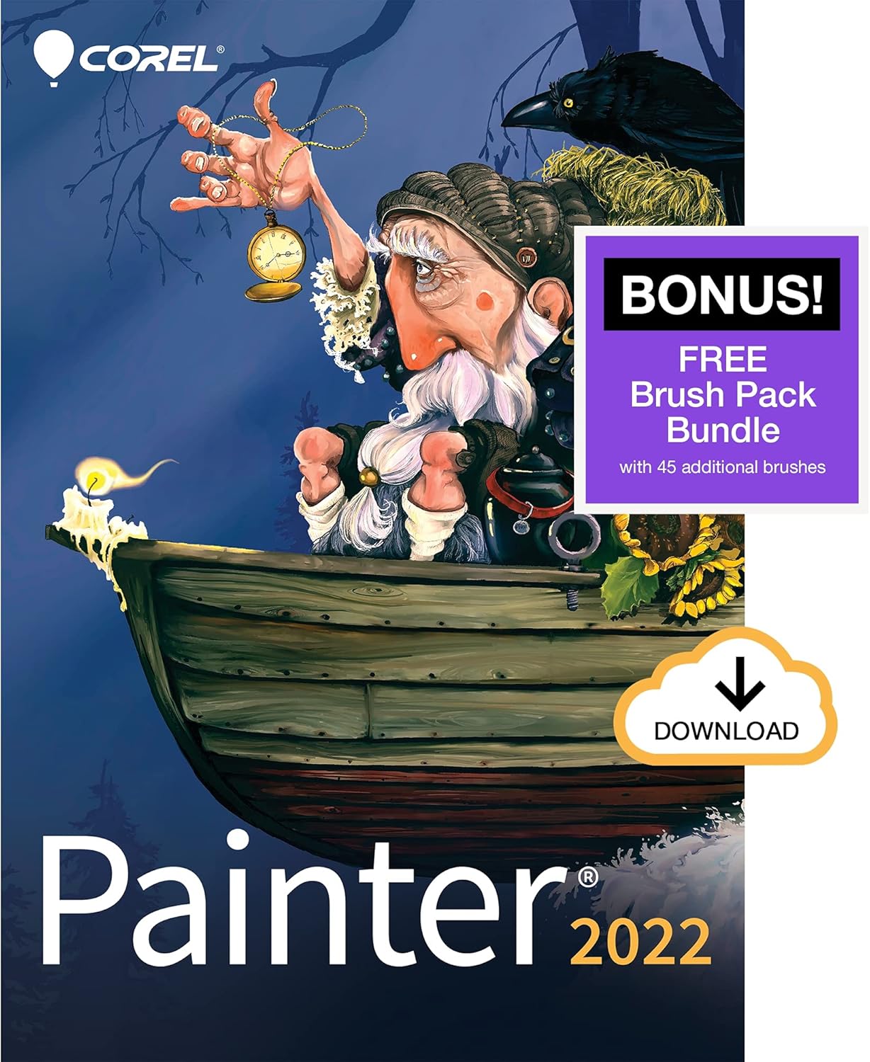 Corel Painter 2022 | Professional Digital Painting Software | Illustration, Concept, Photo & Fine Art | Amazon Exclusive Brush Pack Bundle [Mac Download]