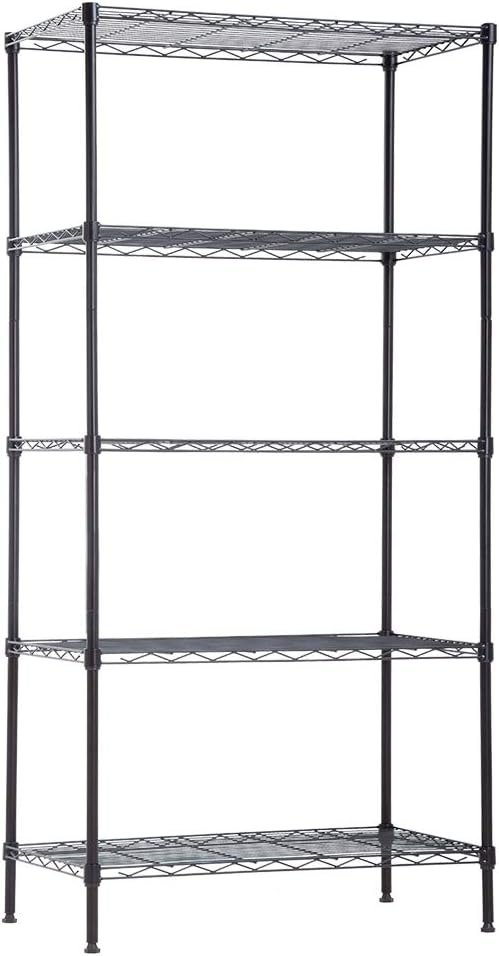 Wire Shelving Unit Metal Shelf Organizer Heavy Duty Wire Rack Storage Unit NSF Certification Commercial Grade Rack Utility for Bathroom Office Kitchen (14