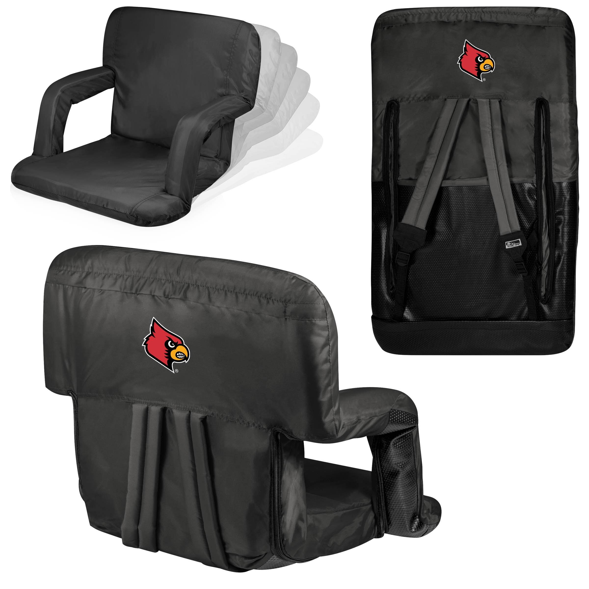 Picnic Time Black Louisville Cardinals Ventura Seat