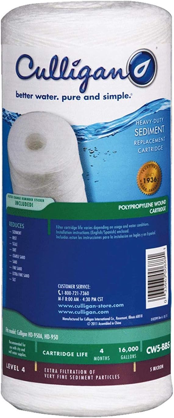 Culligan CW5-BBS Whole House Premium Water Filter Cartridge, 16,000 Gallons, 3 Pack Pack of 2