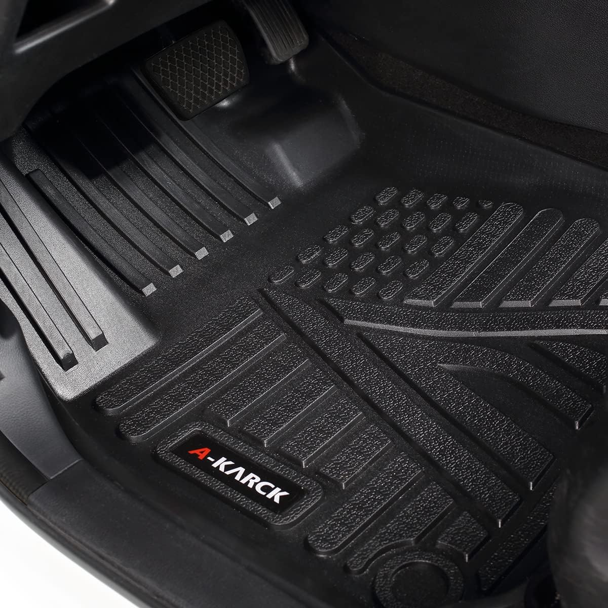 A-KARCK Floor Mats for Honda CR-V, Floor Liners Compatible with 2017-2022 Honda CR-V, Unique Black TPE All Weather Protection