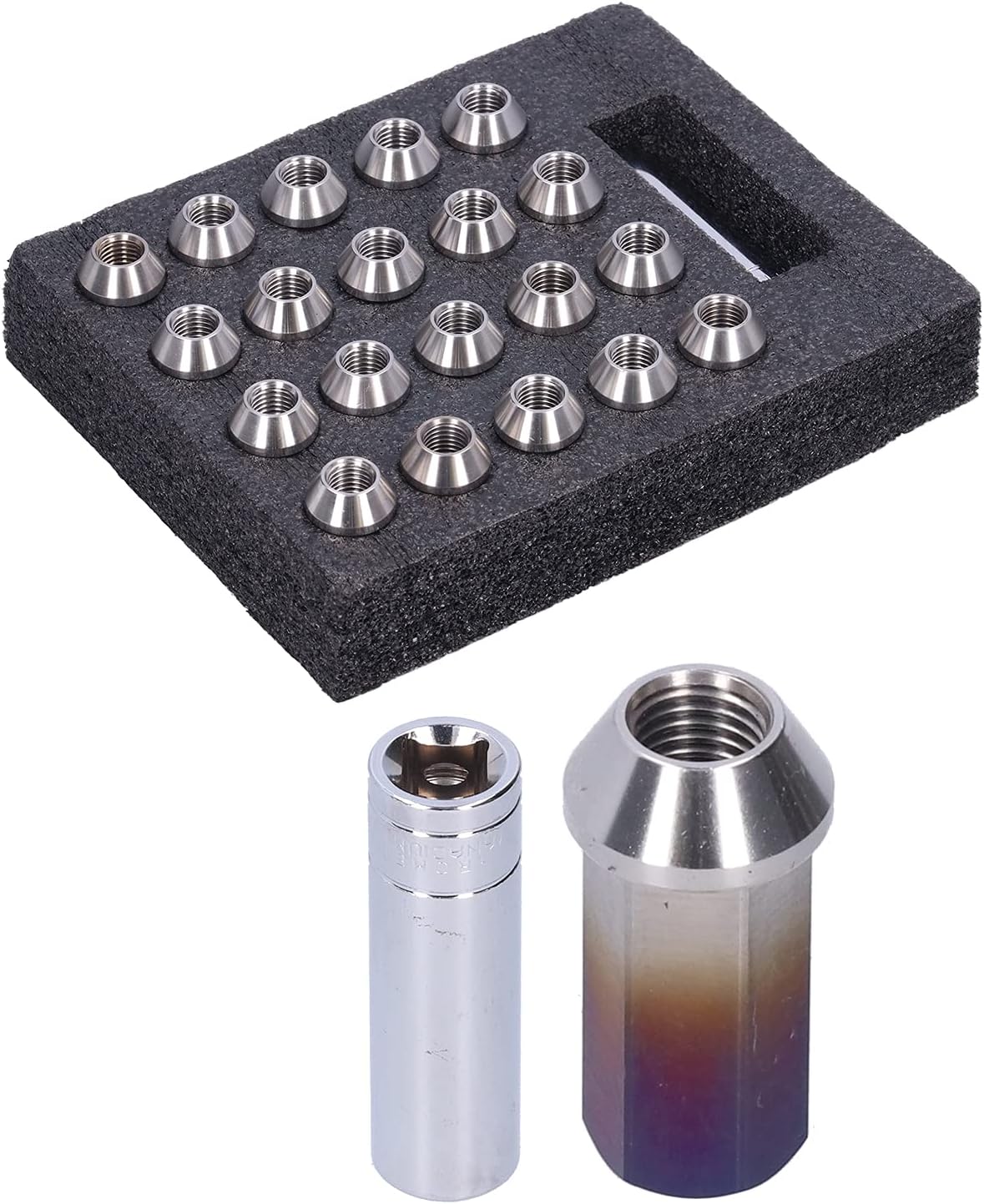 KIMISS Lug Nuts Wheel,Lug Nuts Wheel Nut M12x1.5 Wheel Nut Stainless Steel Lug Nuts Wheel Lug Nuts Car Accessory