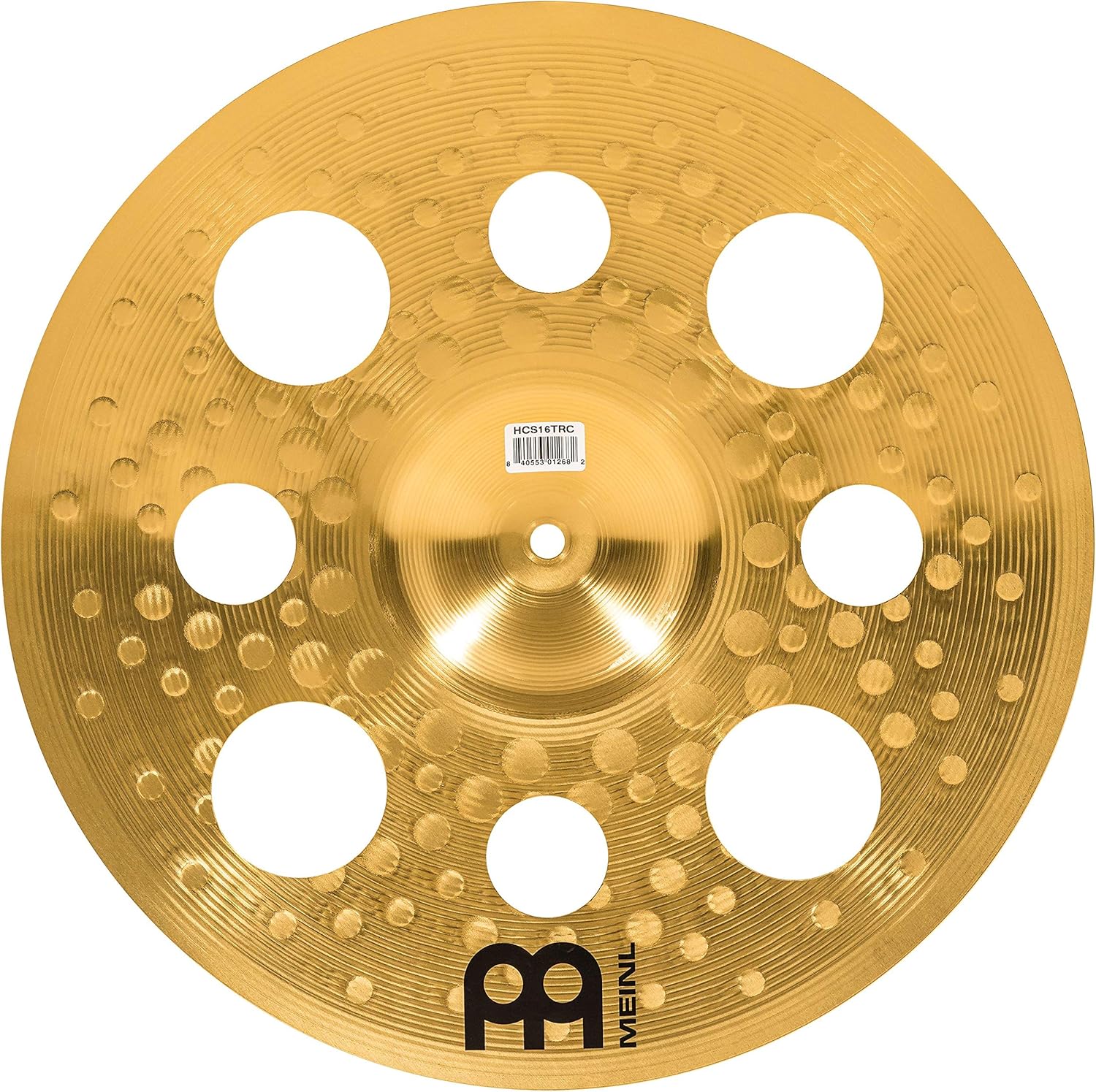 Meinl 16” Trash Crash Cymbal with Holes – HCS Traditional Finish Brass for Drum Set, Made In Germany, 2-YEAR WARRANTY (HCS16TRC) Pack of 2