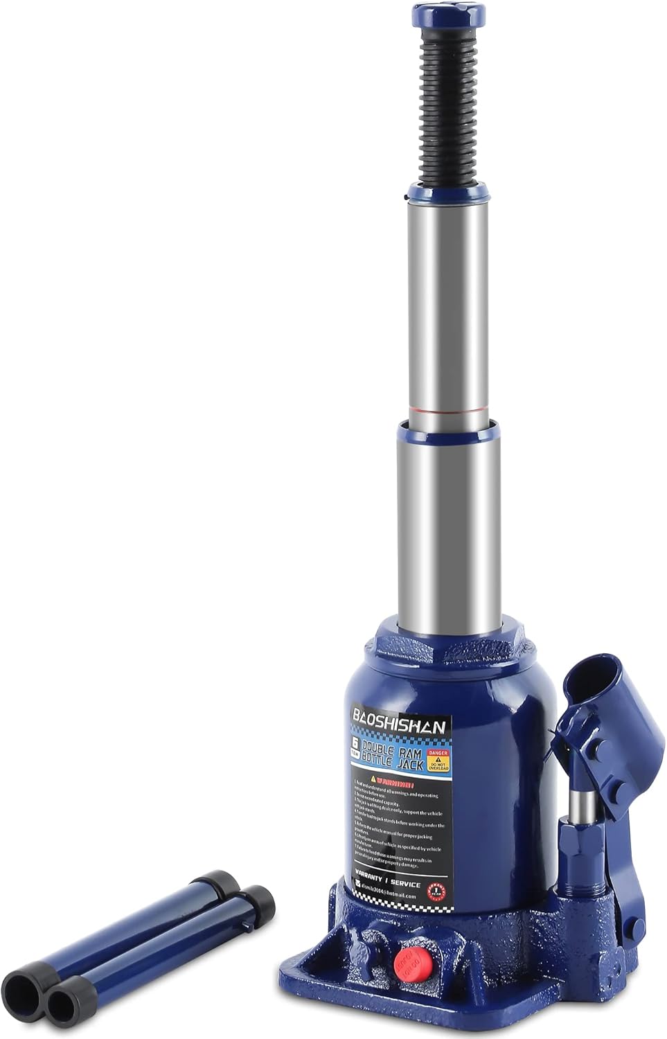 BAOSHISHAN 6 Ton Double Ram Bottle Jack 6-1/4