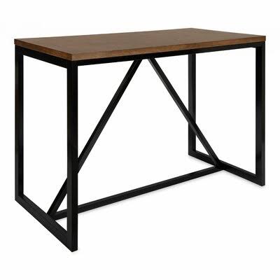 Theresa Counter Height Dining Table Color: Black/Rustic Brown