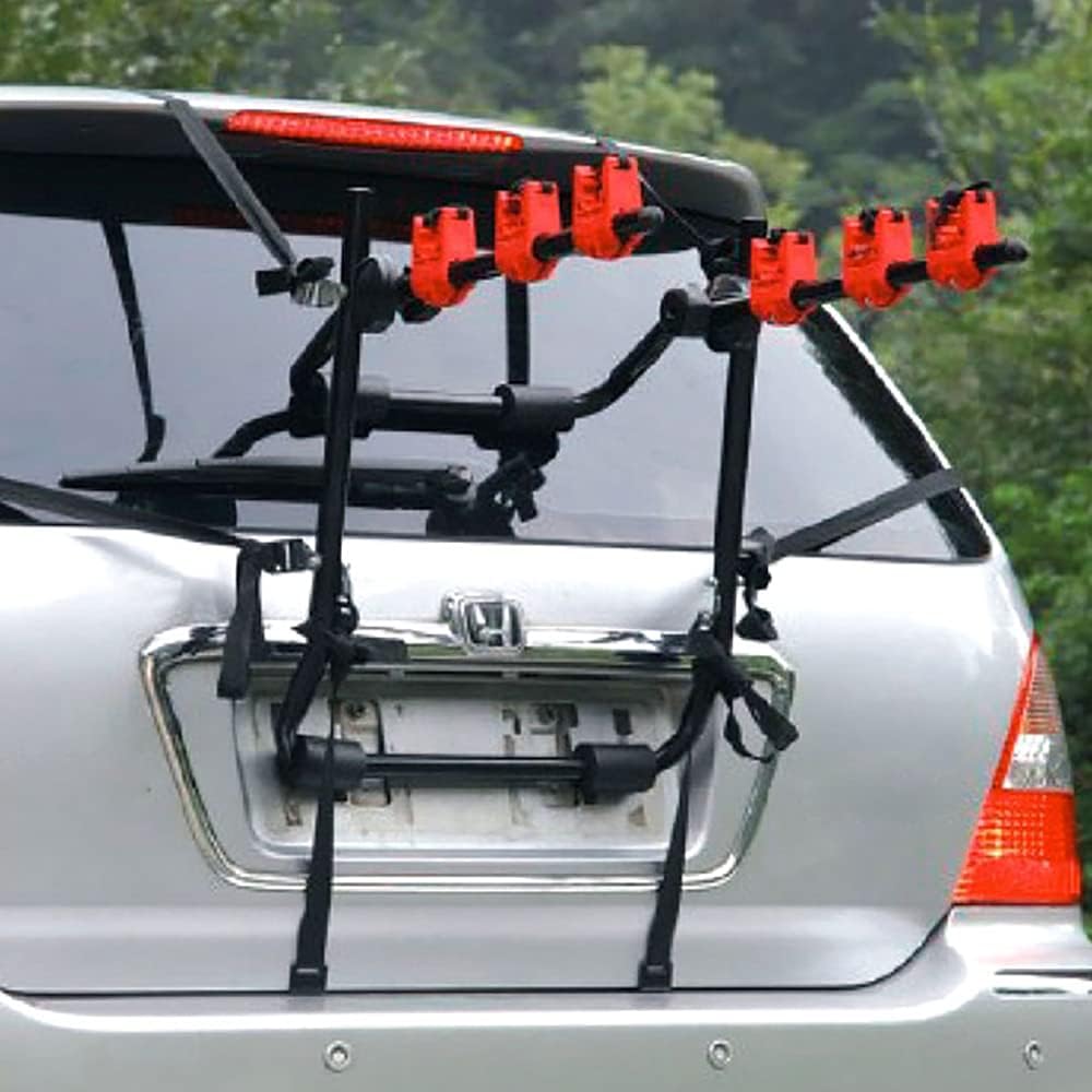 LYNICESHOP Bicycle Rack Carrier,Bicycle Travel Sucker Rack,Holds 3 Bicycles,Fit Most Automobile Trunk SUVs