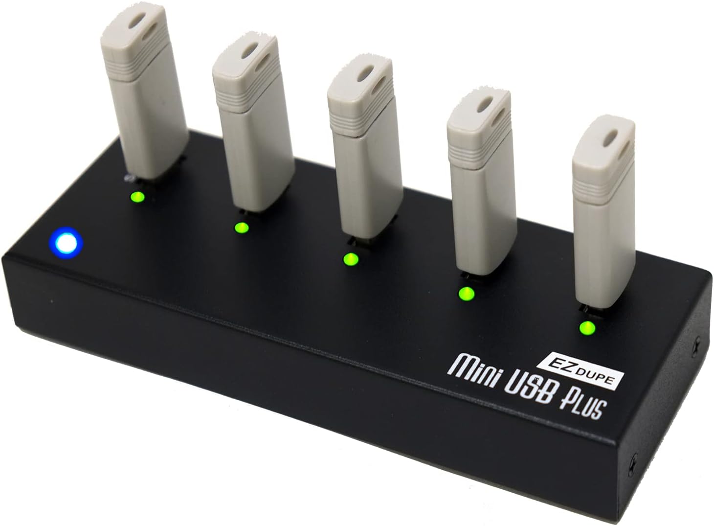 EZ DUPE 1 to 4 USB Duplicator - Standalone Flash Memory Drive Compact Copier (Mini USB Plus)