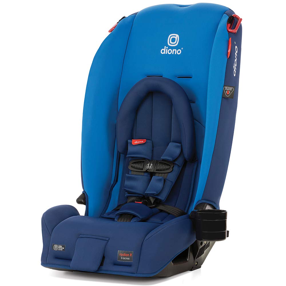 Diono Radian 3RX 3-in-1 Rear and Forward Facing Convertible Car Seat, Adjustable Head Support & Infant Insert, 10 Years 1 Car Seat Ultimate Safety and Protection, Slim Fit 3 Across, Blue Sky