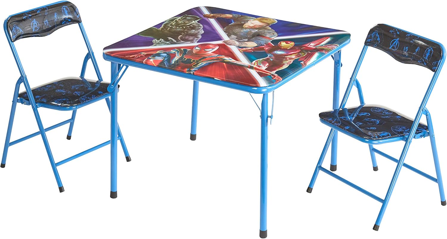 Idea Nuova DreamWorks Trolls 3 Piece Children's Activity Square Table and Chair Set, Ages 3+