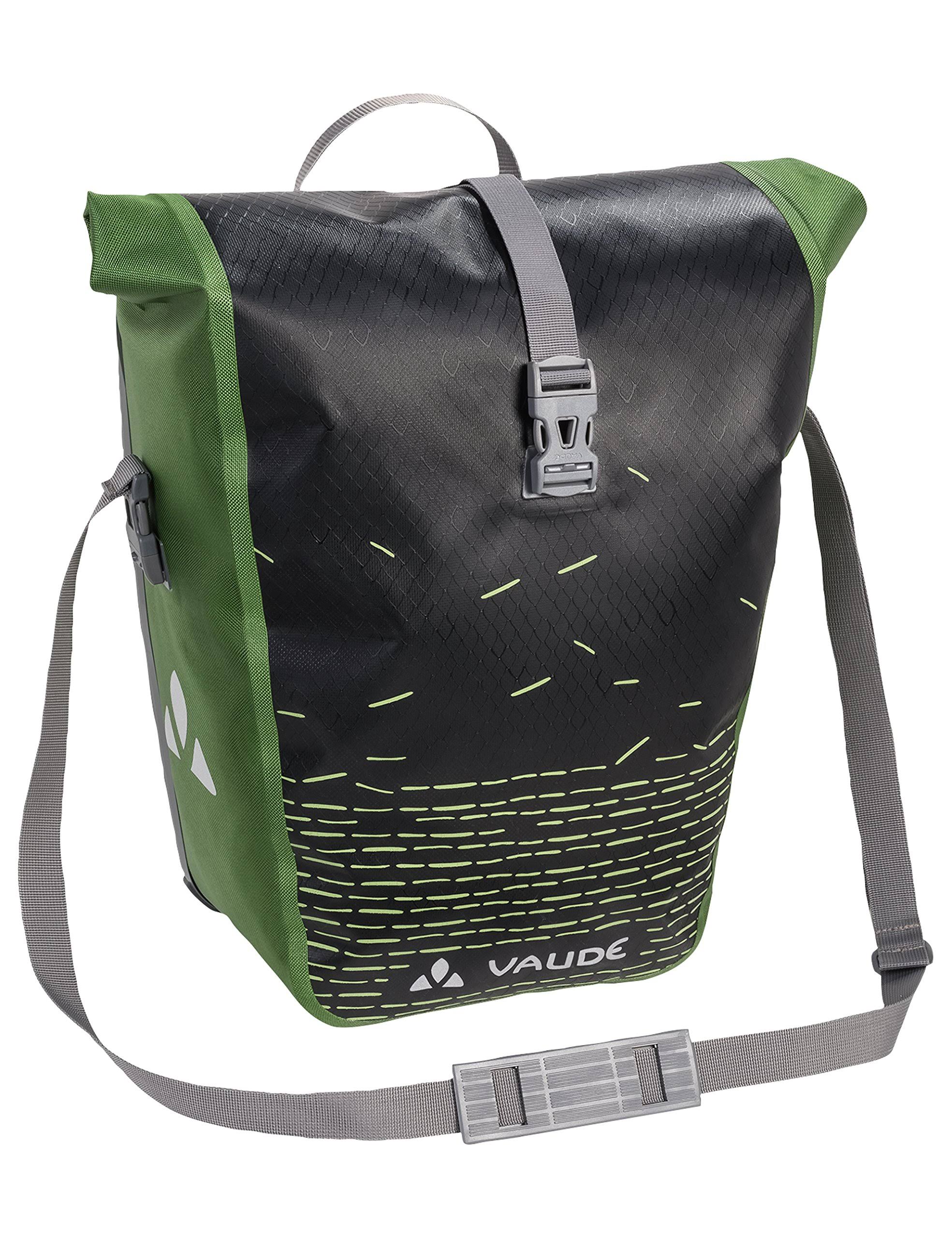 Vaude Aqua Back Print Single Rear Bike Pannier - Black/Green