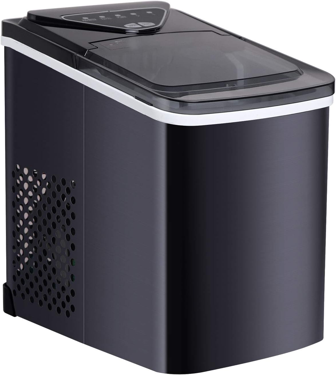 Northair Stainless Steel Portable Countertop Ice Maker with Ice Scoop and Basket 26 lb. Daily Capacity - Silver