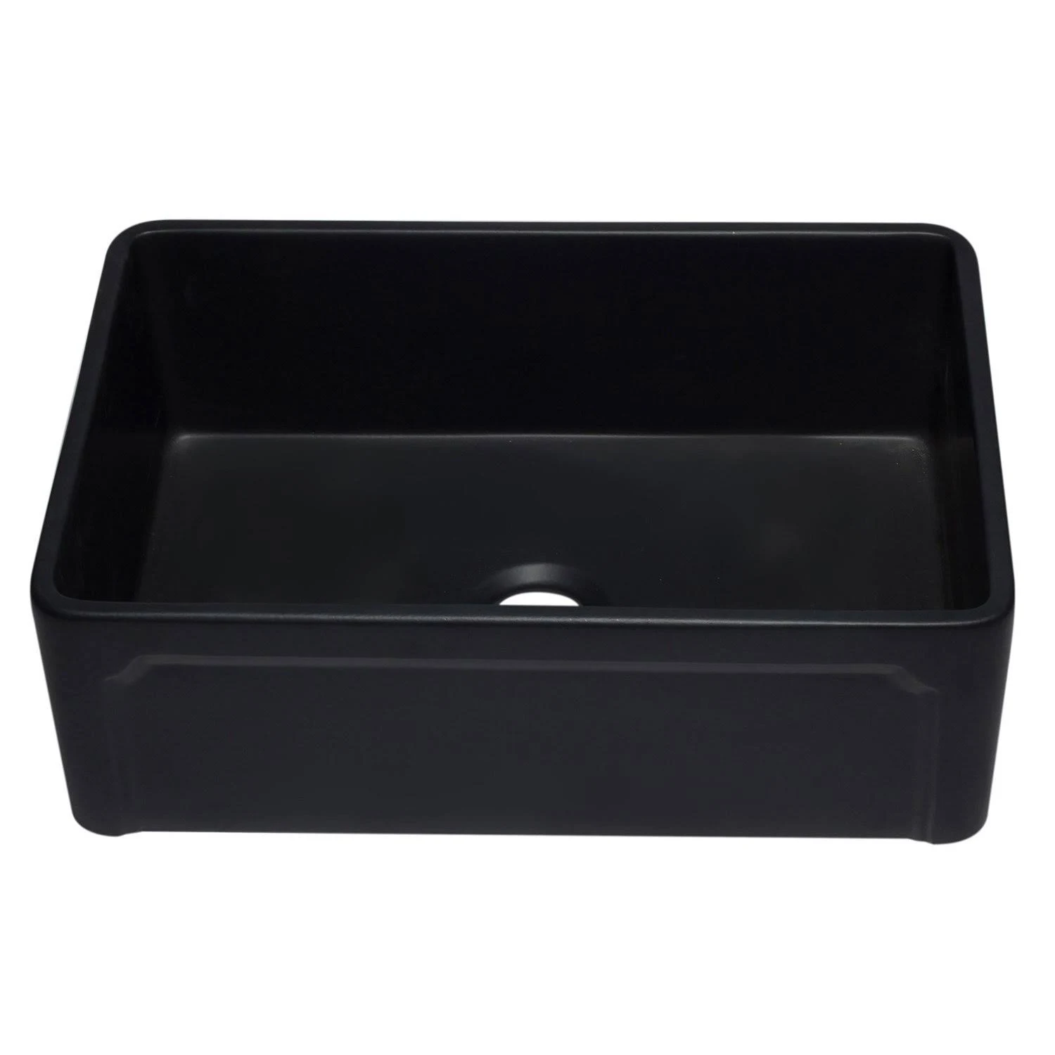 Alfi Brand AB3020SB-BM 30x22 Black Reversible Single Fireclay Farmhouse Kitchen Sink
