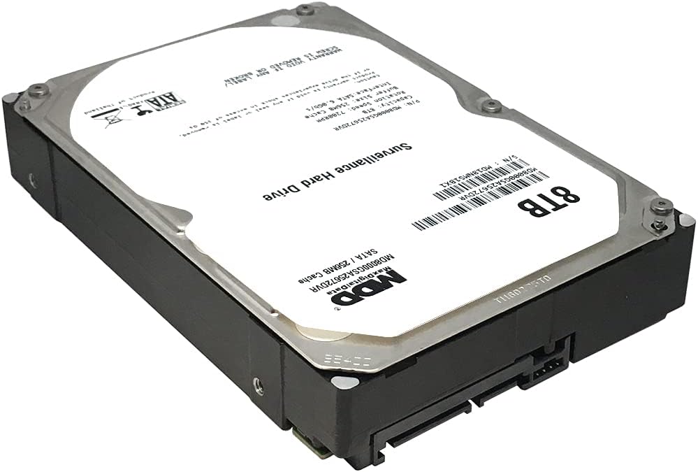 MaxDigitalData 8TB 7200 RPM 256MB Cache SATA 6.0Gb/s 3.5inch Internal Hard Drive for Surveillance (MD8000GSA25672DVR) - 3 Years Warranty