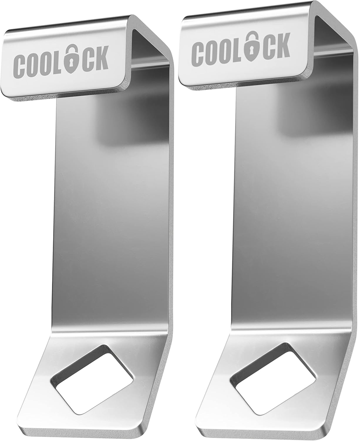 COOLOCK 2 Pack Cooler Lock Bracket with Bottle Opener &ndash; Compatible with Yeti/RTIC Coolers - Heavy Duty Lock Brackets for Coolers Tie Down Accessories &ndash; Stainless Steel Construction/Large Diamond Hole