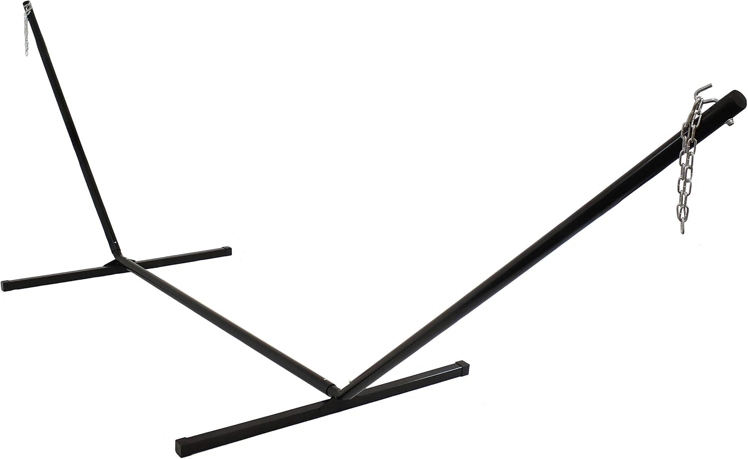 Sunnydaze 15 Foot Hammock Stand with Heavy-Duty Steel Beam Construction - Large 2 Person Hammock Stand - 400-Pound Capacity - Black